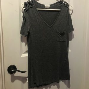 Off the shoulder t-shirt